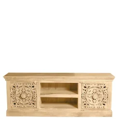 150x60x40 Holz Lowboard mit Ornamenten - Runiasa
