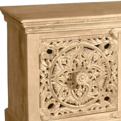 150x60x40 Holz Lowboard mit Ornamenten - Runiasa