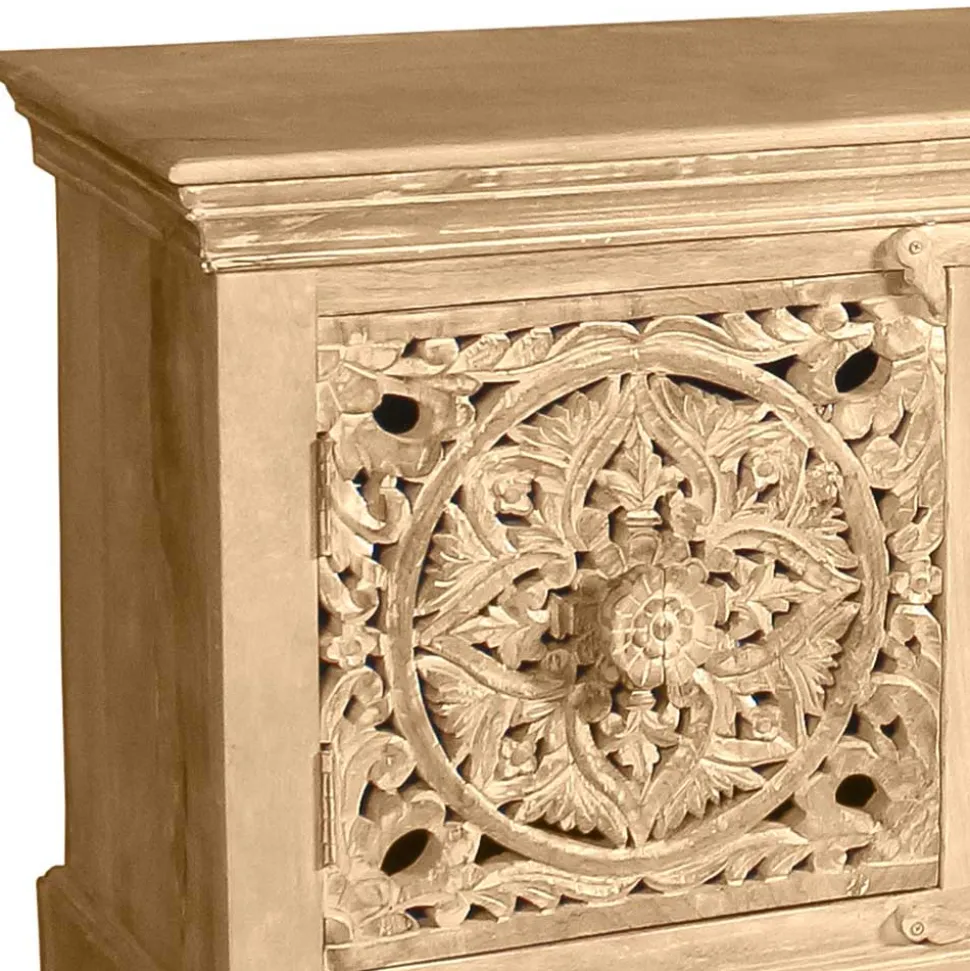 150x60x40 Holz Lowboard mit Ornamenten - Runiasa