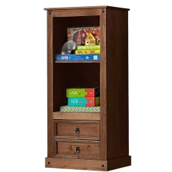 65x140x38 Holz Regal in Dunkelbraun - Larentina