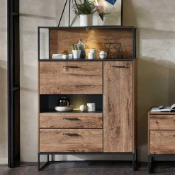 99x151x38 Industrial Highboard fürs Wohnzimmer - Xindus