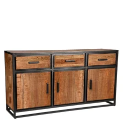 170x90x45 Industrial Sideboard mit Bügelgestell aus Metall - Piatrasun