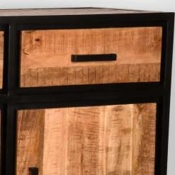 170x90x45 Industrial Sideboard mit Bügelgestell aus Metall - Piatrasun