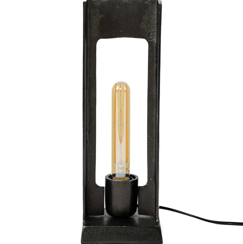 13x37x13 Industrial Tischlampe in Schwarz Nickel - Julesta