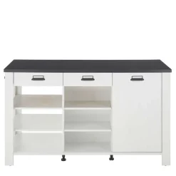 161x93x77 Kücheninsel in Weiß & Anthrazit - Eture