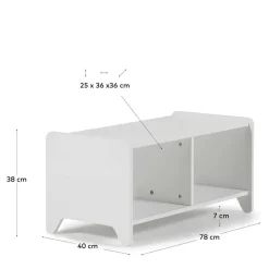 78x38x40 Kinderzimmerregal in Weiß - Red