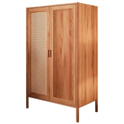 108x175x60 Kleiderschrank mit Wiener Geflecht Tür - Indrya