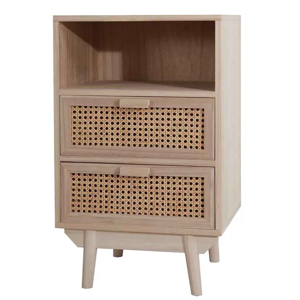 40x68x36 Kleine Kommode mit Fach & 2 Schubladen - Oncinasa