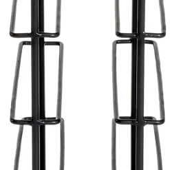 30x46x24 Kleines Flaschenregal in Schwarz - Selvas