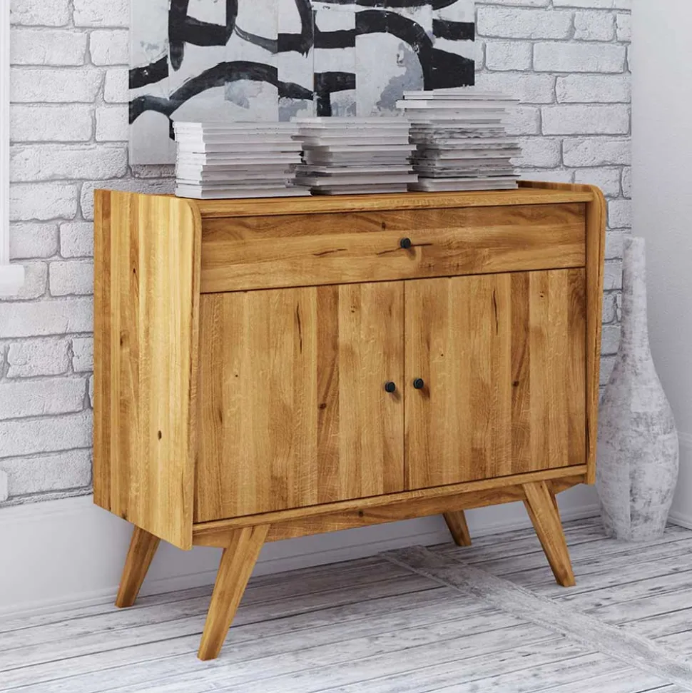 100x90x50 Kombi-Kommode aus Wildeiche Holz - Hardus