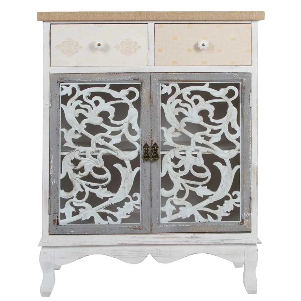 68x89x35 Kombi-Kommode im Shabby Chic - Levino