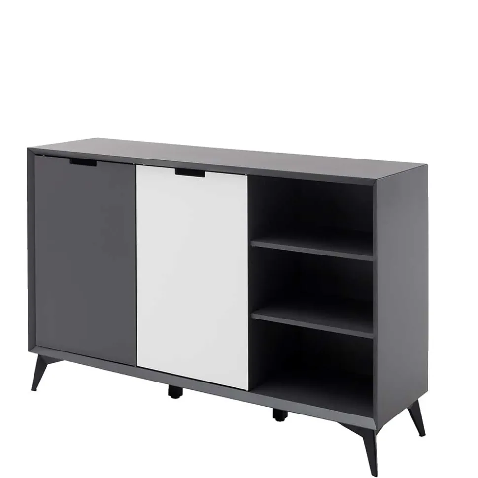 137x92x40 Kommode in Grau & Weiß - Vadids