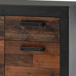 92x104x40 Kommode in Holzoptik Antik & Grau - Timuras I