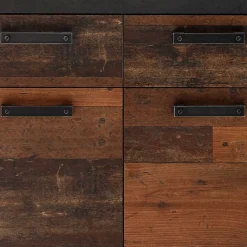 92x104x40 Kommode in Holzoptik Antik & Grau - Timuras I