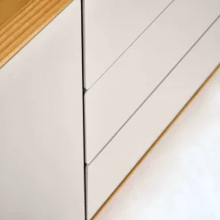 150x78x42 Kommode in Lichtgrau & Esche - Tadahiro