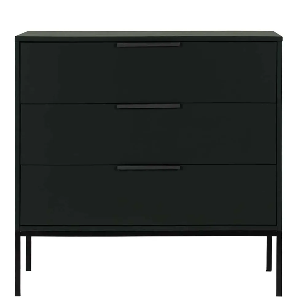 94x93x52 Kommode in Schwarz - Kitchin