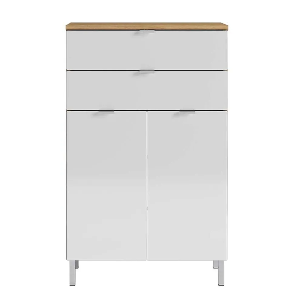 60x97x34 Kommode in Weiß Hochglanz - Narilos