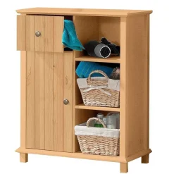 60x75x30 Kommode mit 3 Fächern & Tür - Akzinad