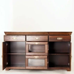 145x84x40 Kommode mit Glas im Kolonialstil - Jurcavs