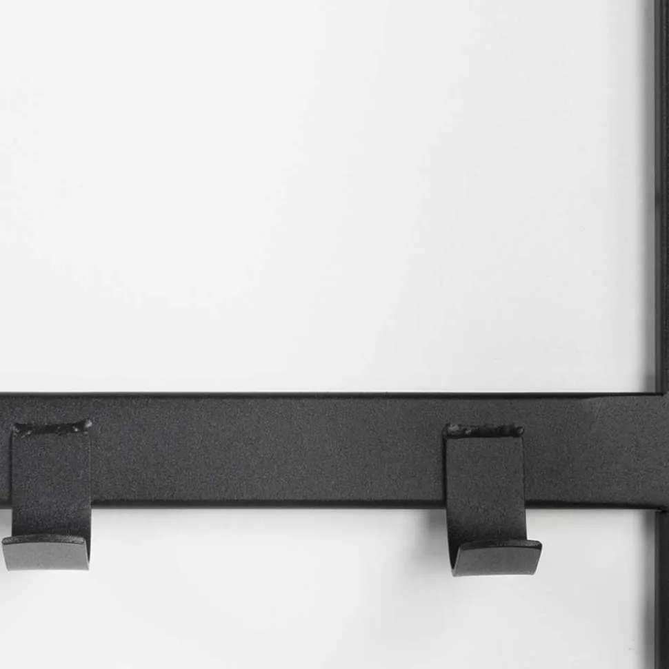 70x178x29 Kompaktgarderobe aus Stahl in Schwarz - Cellja