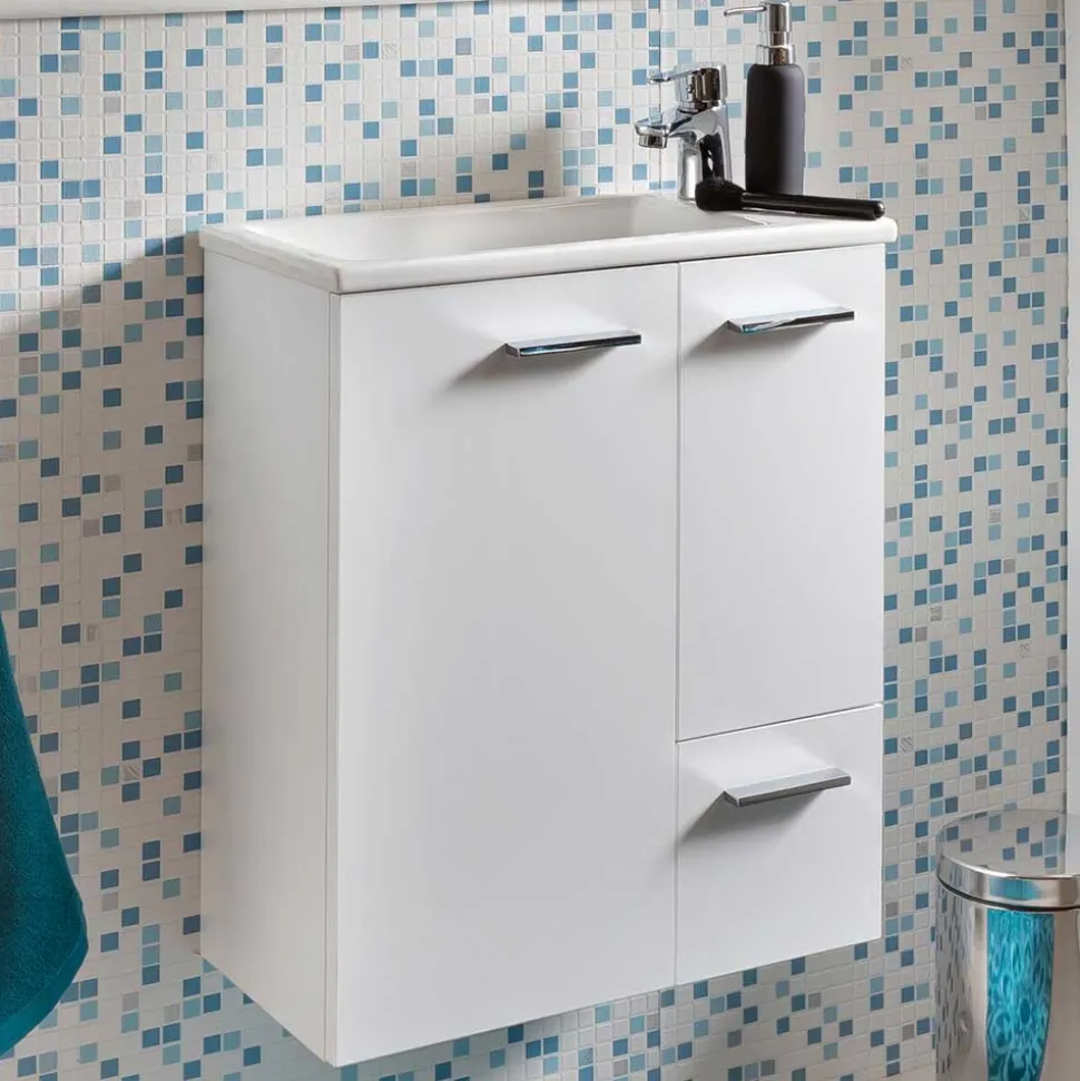 50x60x25 Komplett-Waschtisch in Weiß - Ernossi