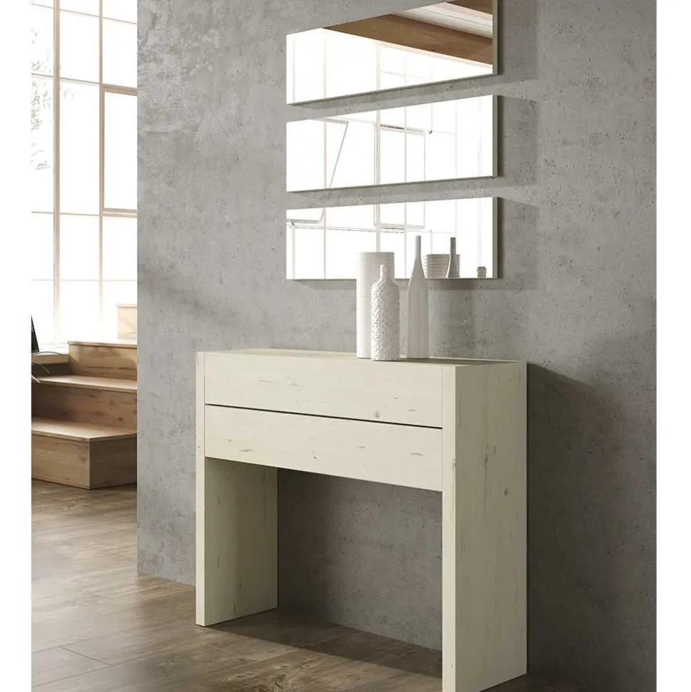 87x145x29 Konsolentisch & Spiegel Set - Inegrados (vierteilig)