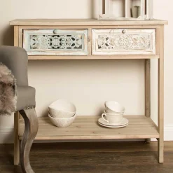 85x77x37 Konsolentisch im Shabby Chic aus Tanne - Pontecuna