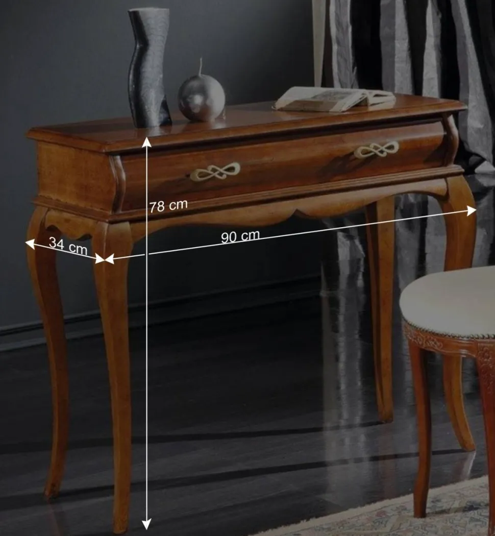 90x78x34 Konsolentisch in Nussbaumfarben - Motiz