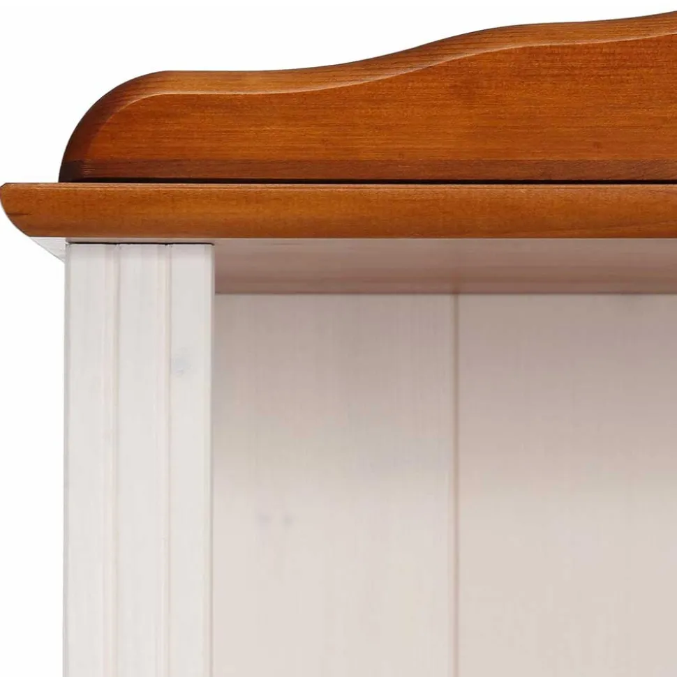 77x181x30 Landhaus Bücherregal aus Kiefer zweifarbig - Conzina