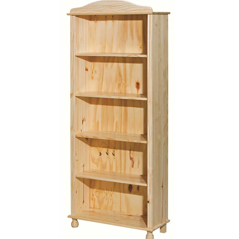 77x180x30 Landhaus Bücherregal mit Kugelfüßen - Kascanu