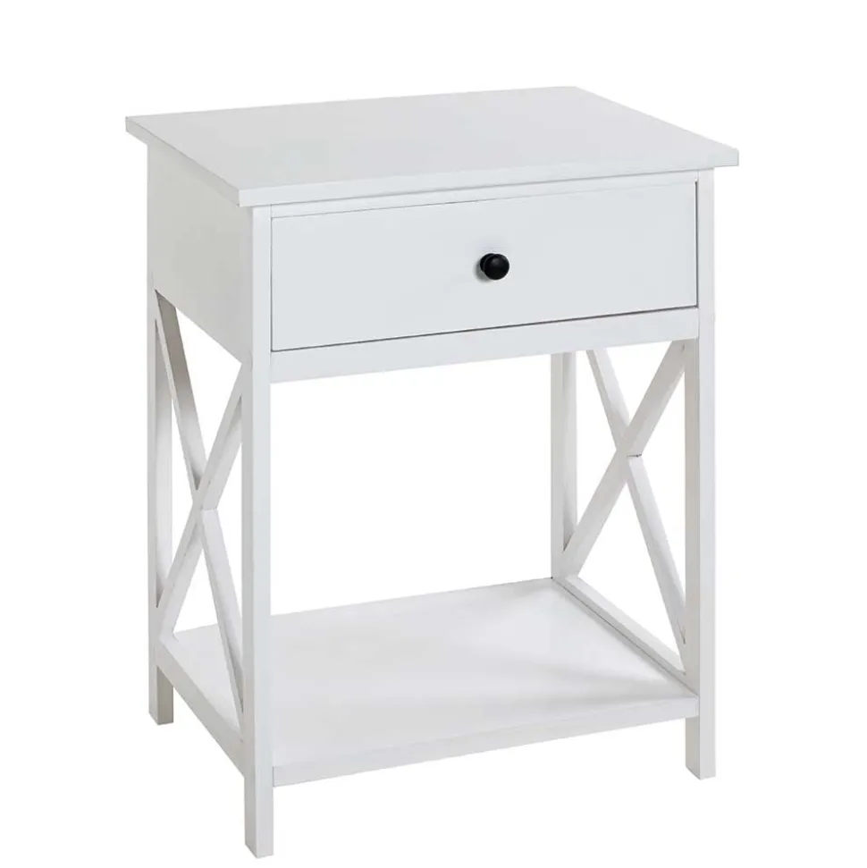 46x60x35 Landhaus Beistelltisch mit Schublade - Liv