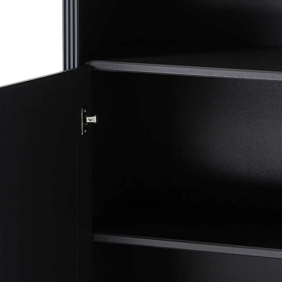 86x204x38 Landhaus Büroregal in Grau & Eiche - Joe