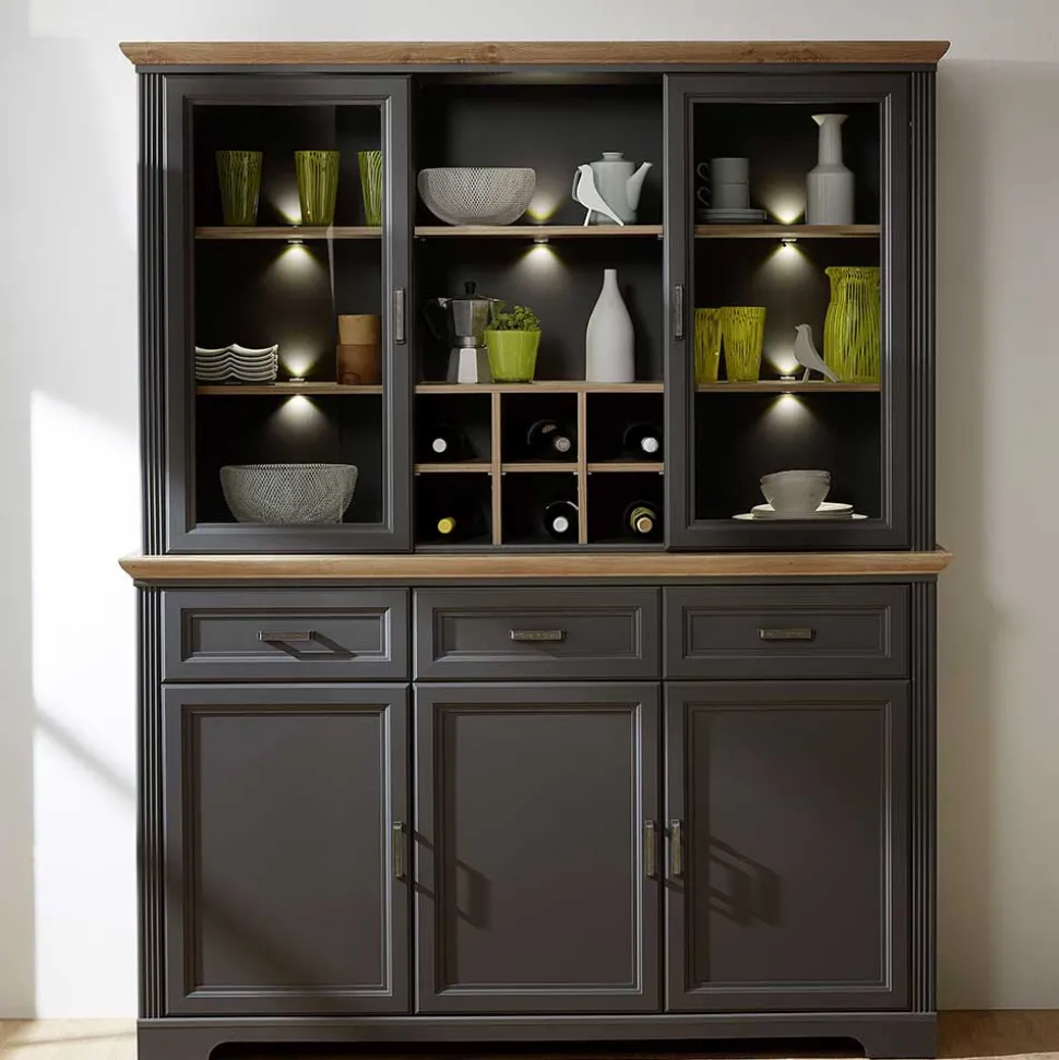 164x204x48 Landhaus Buffet mit LED Licht - Thumbs