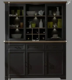 164x204x48 Landhaus Buffet mit LED Licht - Thumbs