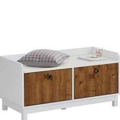 92x46x45 Landhaus Flurbank mit zwei Türen - Efalias