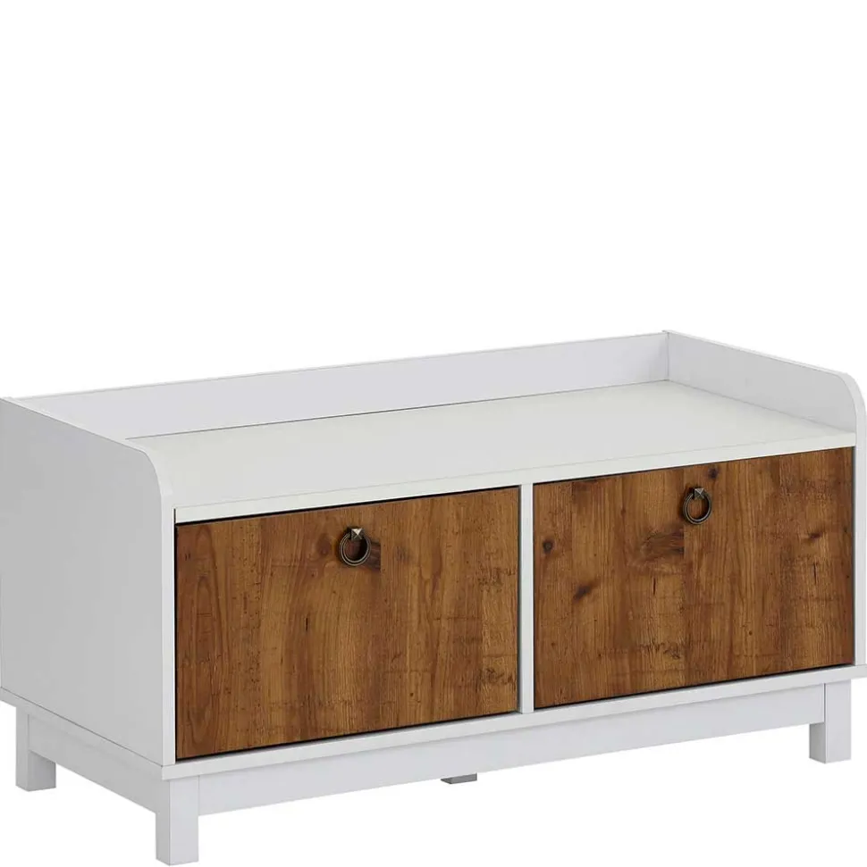 92x46x45 Landhaus Flurbank mit zwei Türen - Efalias