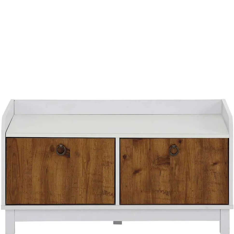 92x46x45 Landhaus Flurbank mit zwei Türen - Efalias