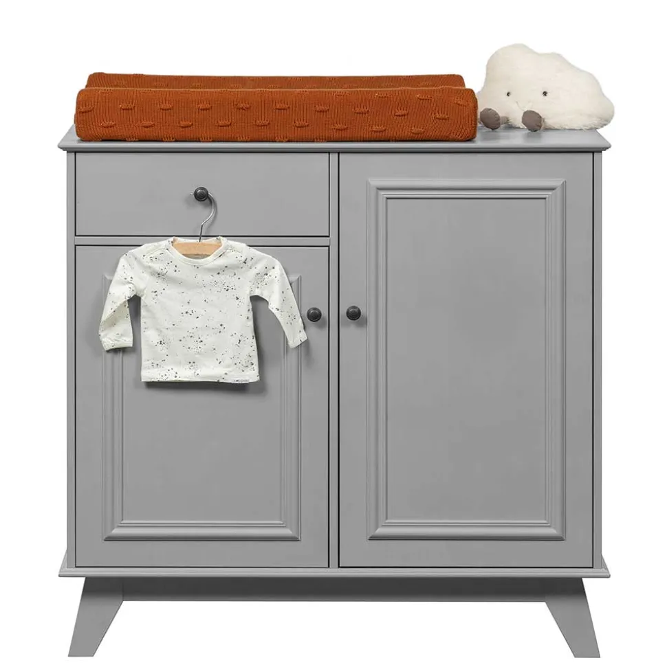 98x93x55 Landhaus Kommode in Schlamm Grau - Vrenman