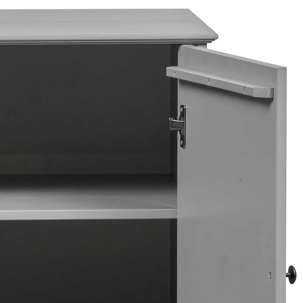 98x93x55 Landhaus Kommode in Schlamm Grau - Vrenman