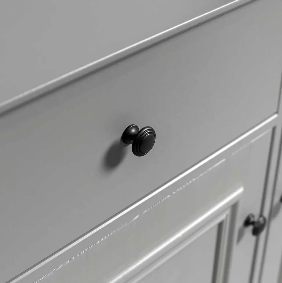 98x93x55 Landhaus Kommode in Schlamm Grau - Vrenman