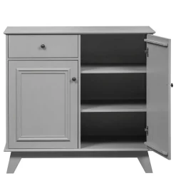 98x93x55 Landhaus Kommode in Schlamm Grau - Vrenman