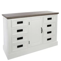 114x77x41 Landhaus Kommode mit acht Schubladen - Bleaks