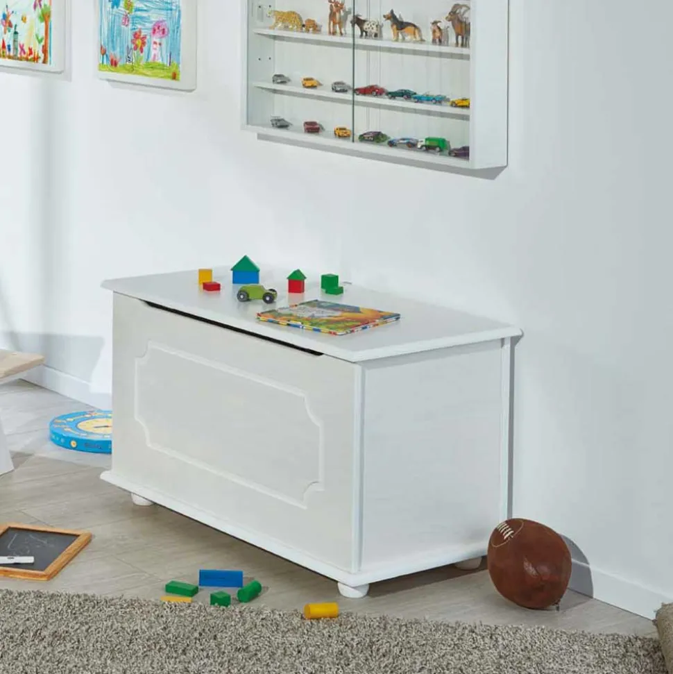 89x53x47 Landhaus Truhe in Weiß - Vaslui