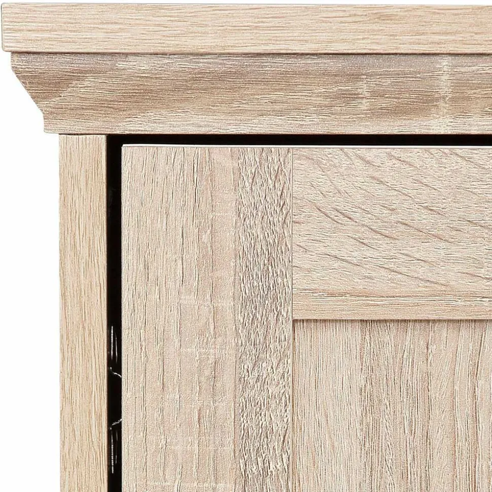 120x45x40 Landhaus TV Element in Eiche Holzdekor - Rienva