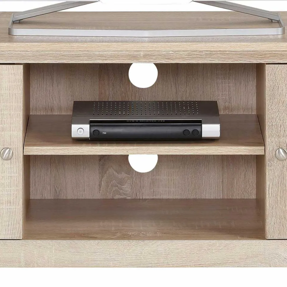 120x45x40 Landhaus TV Element in Eiche Holzdekor - Rienva