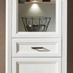 66x204x42 Landhaus Vitrine mit Licht - Sinolita