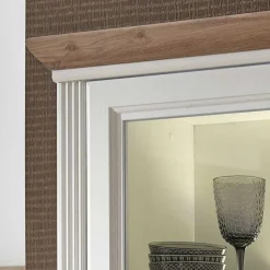 66x204x42 Landhaus Vitrine mit Licht - Sinolita