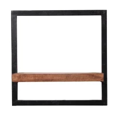 35x25x35 Loft-Wandregal mit Altmetall-Rahmen - Mendoza