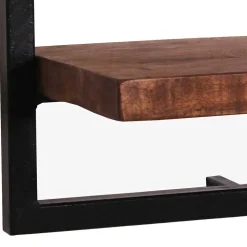 35x25x35 Loft-Wandregal mit Altmetall-Rahmen - Mendoza