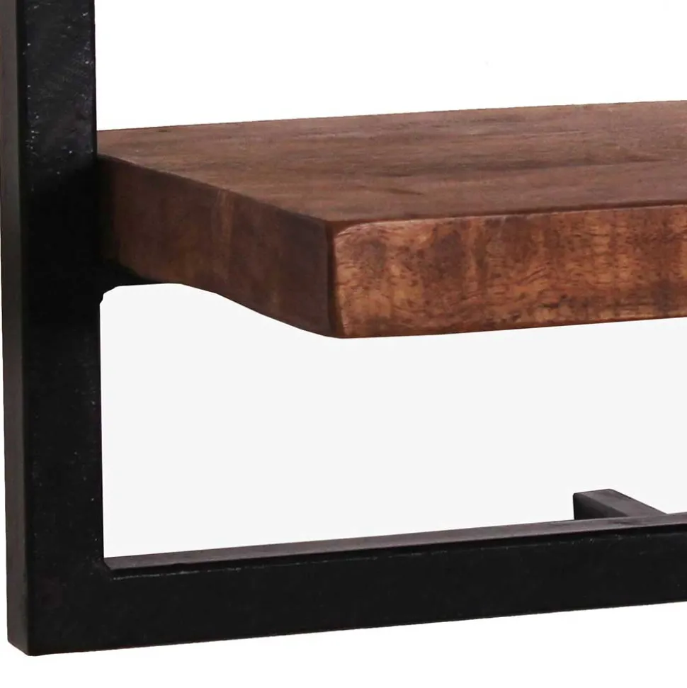 35x25x35 Loft-Wandregal mit Altmetall-Rahmen - Mendoza